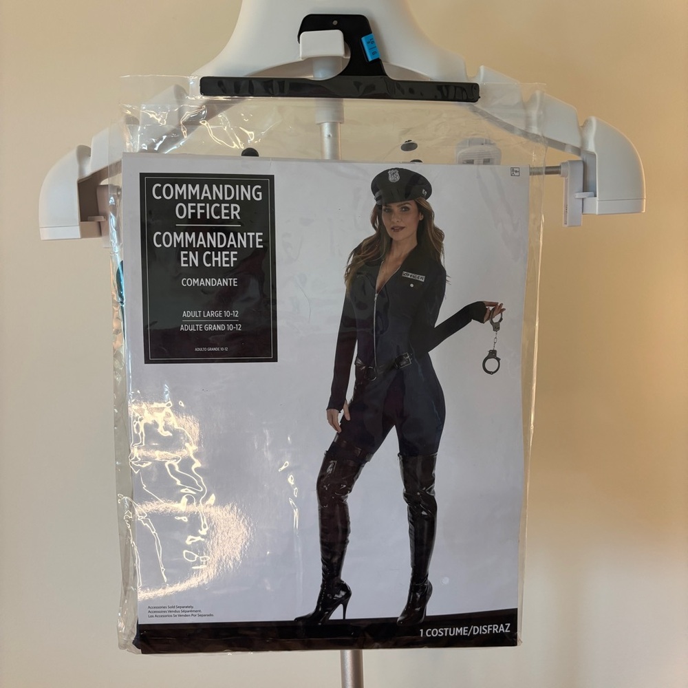 NWT - Sexy Cop Commanding Officer Halloween Costume Jumpsuit - SZ Adult LG 10-12